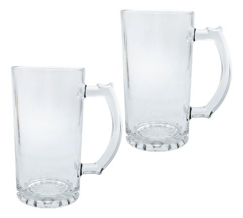 Chop Cervecero Jarro De Vidrio Tipo Mug Set X 4 De 480 Ml