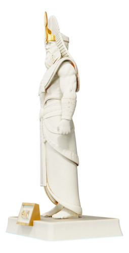 Estátua Enqui Deus Sumério Da Água - Enki - Easarru Cor Cor Mármore Dourado