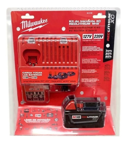 Kit Bateria 3.0 + Cargador M18-m12 Milwaukee 48-3159