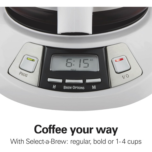 Cafetera Hamilton Beach, 12 Tazas, Programable, 46294, Color