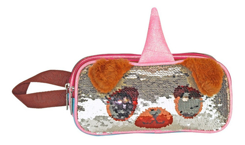 Lapicera Lentejuela Doble Compartimento Wilys Kids Wt386
