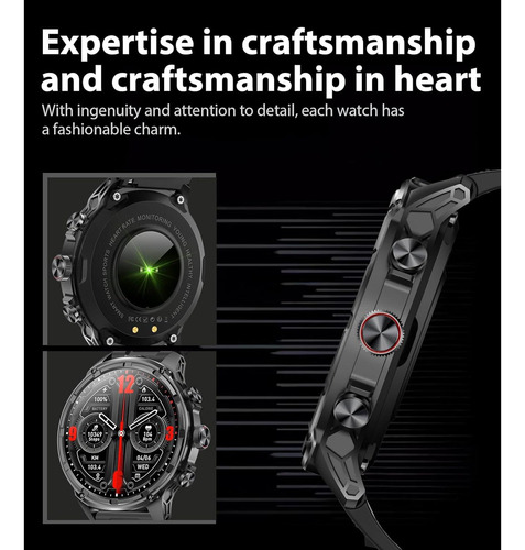 Reloj Inteligente Hirreo Fv13 Con Pantalla 4.7cm Y Linterna