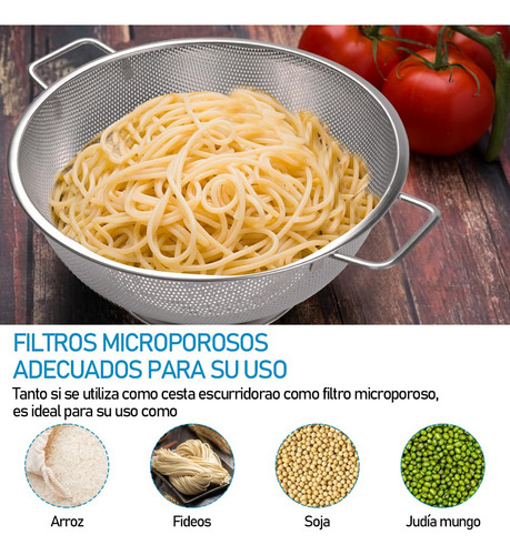 Colador Microperforado De Acero Inoxidable, Colador