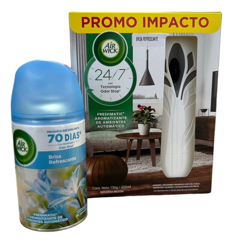 Airwick Aparato Ambientador Dispensador +1 Recarga Brisa Ref