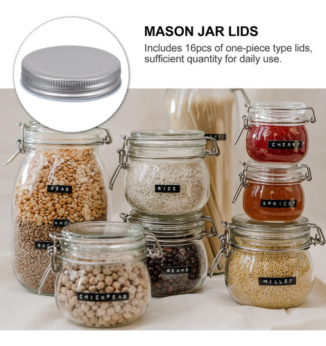 Tapas Para Latas Y Tarros De Acero Inoxidable, 16 Unidades