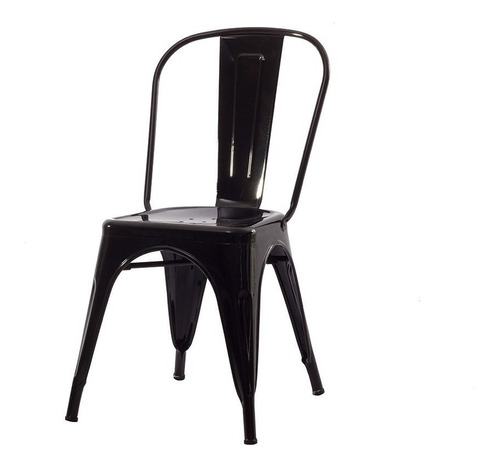 Silla Tolix De Metal Negra X Unidad