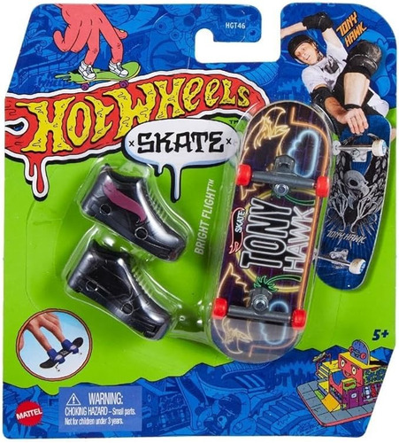 Skate De Dedo Com Tênis Hot Wheels - Bright Flight