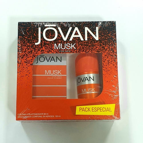 Jovan Musk Paquete. Colonia + Desodorante Hombre