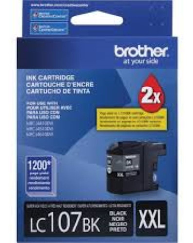 Cartucho Tinta Brother Lc107bk Negro 1200 Paginas /vc