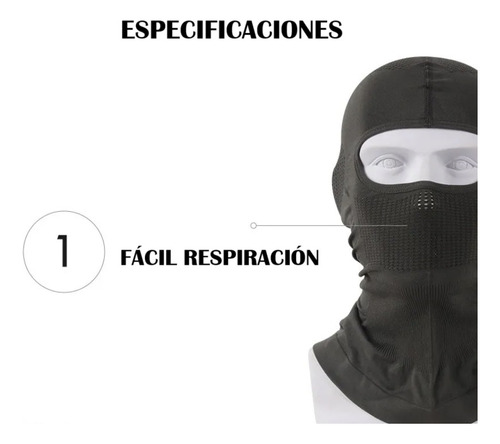Balaclava Pretor Evd-x Verde - Pasamontañas Militar Táctico