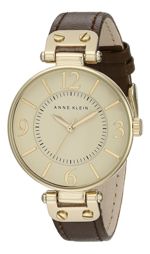 Couro Feminino Anne Klein 109168ivbn Dourado E Marrom