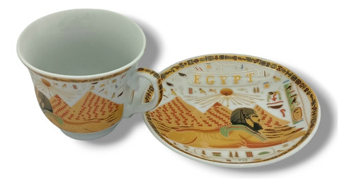 Una Taza Y Un Plato -te/cafe/ De Egipto Importado-egipcio