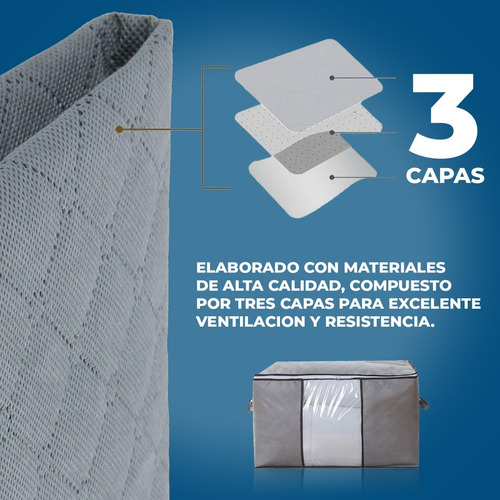 Imagen 3 de 8 de Set 3 Bolsas Organizadoras De Ropa