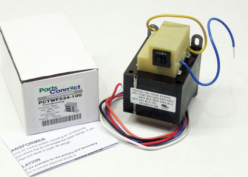 100va Transformer Primary 120v 208v 240v 480v Volt 24v S Jjb