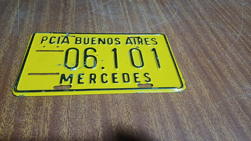 Antigua Patente Amarilla Mercedes (Usado)
