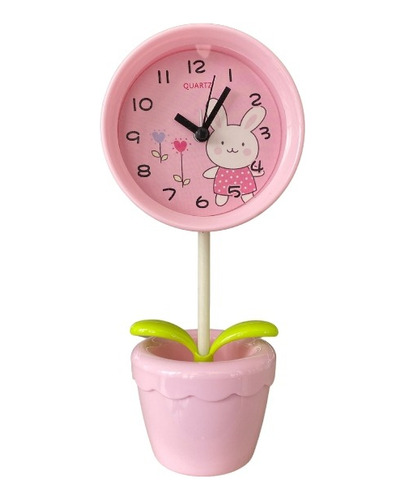 Reloj De Mesa Despertador Para Niños Forma De Flor 