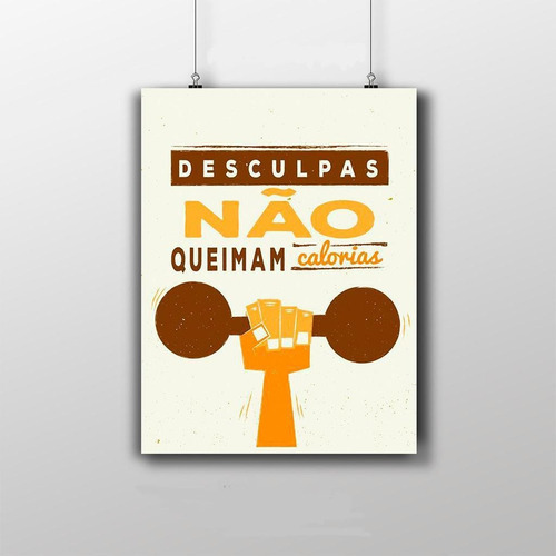 Placa Decorativa 20x30cm Desculpas Não Queimam Calorias