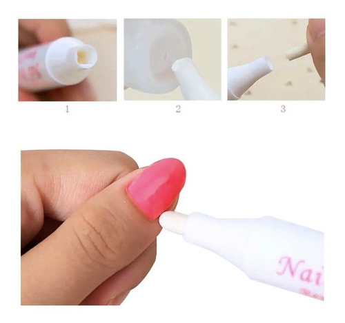 Imagen 5 de 10 de Lapiz Corrector De Esmalte De Uñas Recargable 4 Puntas