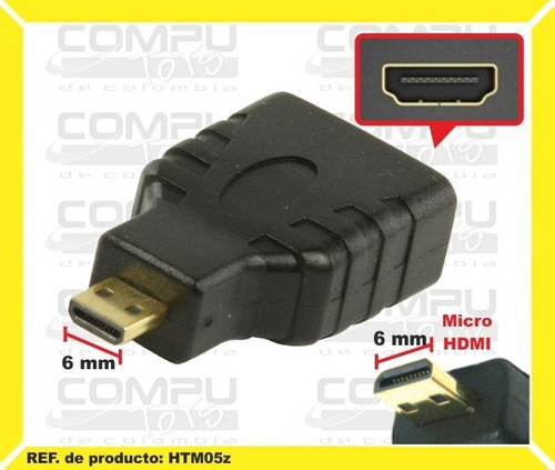 Conector Hd H A Micro Hd 6mm M Ref: Htm05z Computoys Sas