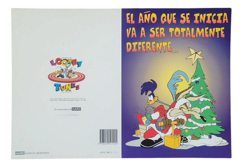 Tarjetas Looney Tunes Original 1996 Regalo Cumple Navidad Coyote Y Correcaminos Felices Fiestas 1