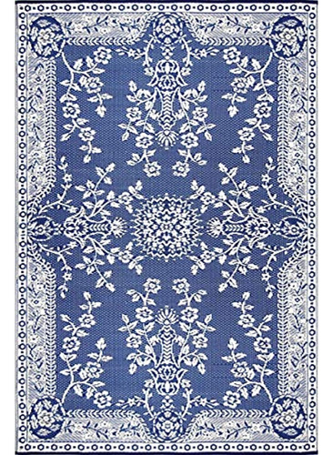 Tapetes Para Interior/exterior, Azul Y Blanco