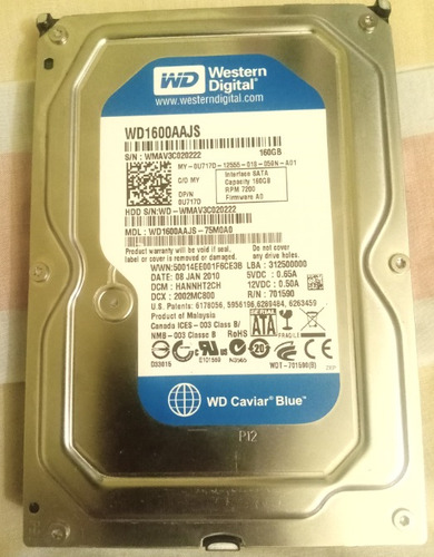 Disco Duro 160 Gb Hdd Para Pc 3.5 Sata Con Win 10 Instalado