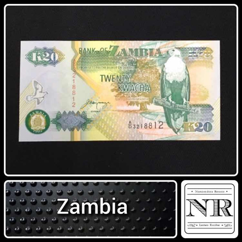 Zambia - 20 Kwacha - Año 1992 - P #36a 