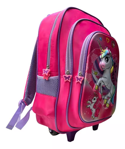 Mochila Carro Carrito Escolar Base Reforzada Manija Telescopica Original Gran  Capacidad Unisex Temporada Happy Buy