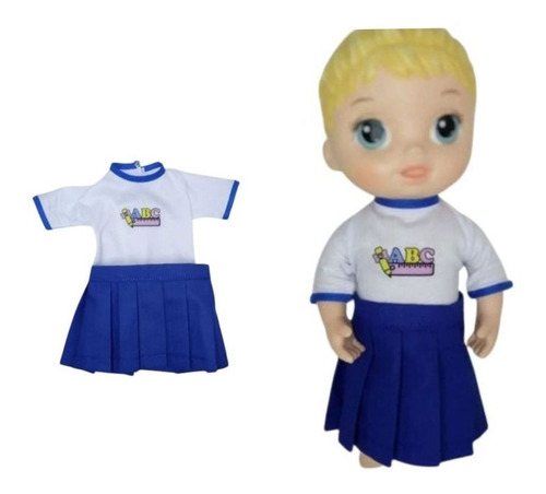 Uniforme Escolar Boneca Baby Aliver Ou Similares