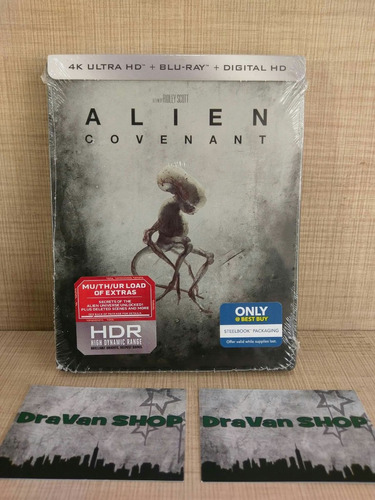 Alien Covenant Steelbook 4k + Hd Pelicula Stock