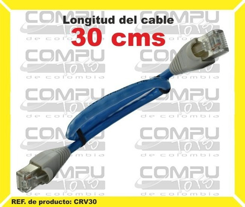 Cable Utp Cat.5 Super Corto De 30 Cm Ref Crv30 Computoys Sas