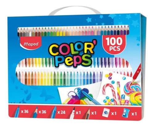 Set De Colores Maped Colorpeps X100 Piezas .. En Magimundo !