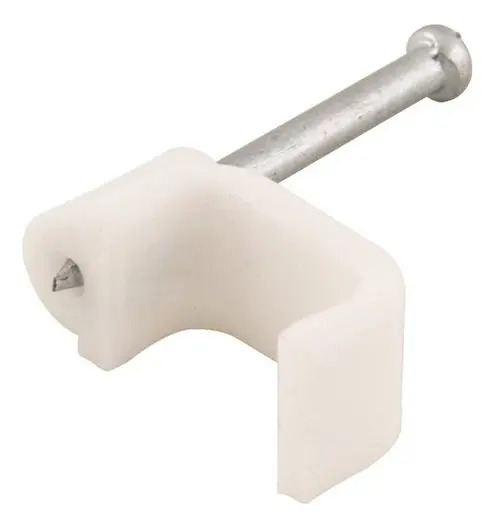 Fixa Fio Chato 10mm Branco Com 20 Vonder