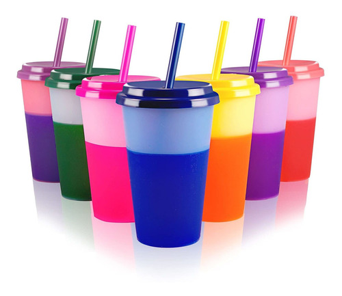Color Changing Cups Tumblers With Lids  Straws For Kids...