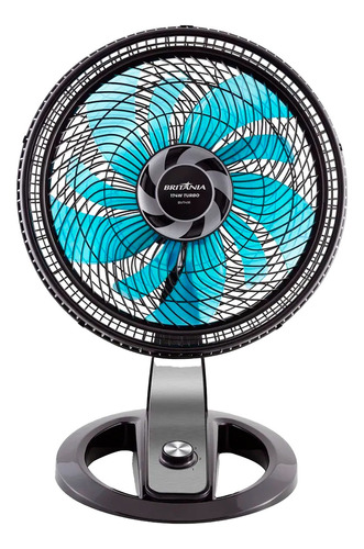 Ventilador De Mesa Britânia 174w Bvt491 40cm 10 Pás 220v Cor da estrutura Preto Cor das pás Verde Diâmetro 40 cm Material das pás Plástico