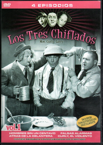 Los Tres Chiflados Dvd Coleccion Vol. 1, 2, 3 Y 4