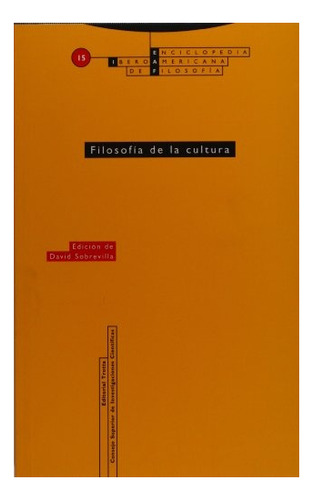 Libro Filosofia De La Cultura - Sobrevilla David