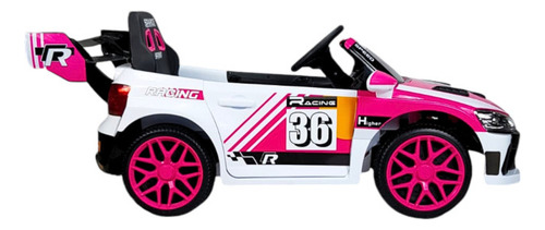 Montable Electrico Para Niños Carro Rally Con Control Color Rosa