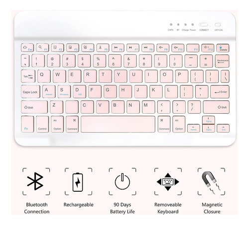 Funda Con Teclado Para iPad Air 5.a 4.a Generacion - Fund...