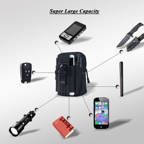 Morral Táctico Militar Molle Riñonera Funda Celular S-5022n