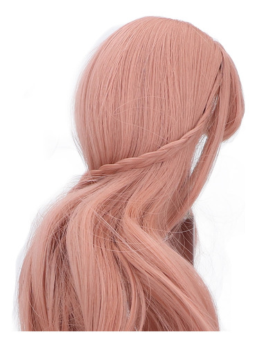 Peluca De Muñeca Es053 De Color Zanahoria, Larga, Suave Y Ri