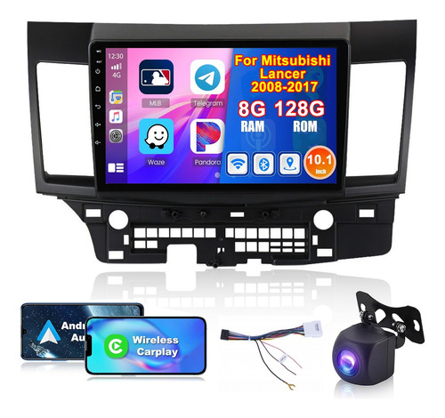 Estéreo 8+128g Para Mitsubishi Lancer 2008-2017 Carplay Wifi Mitsubishi Lancer 2008-2017