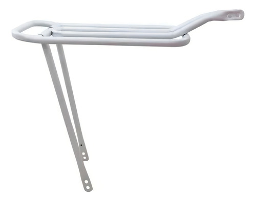 Bagageiro Garupa De Bicicleta Branco Articulado Tubo Grosso