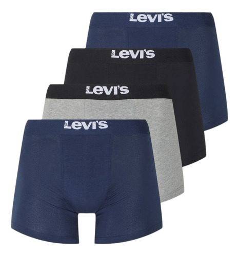 Boxer Hombre Brief Levis Caja X4 Unidades Algodón Originales