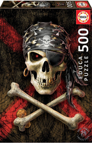 Puzzle Rompecabeza 500 Piezas Calavera Pirata Educa 17964