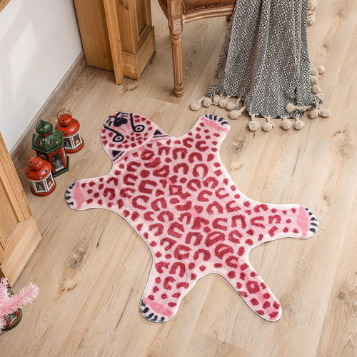 Tapete Macio Antiderrapante Com Estampa De Leopardo Para O C