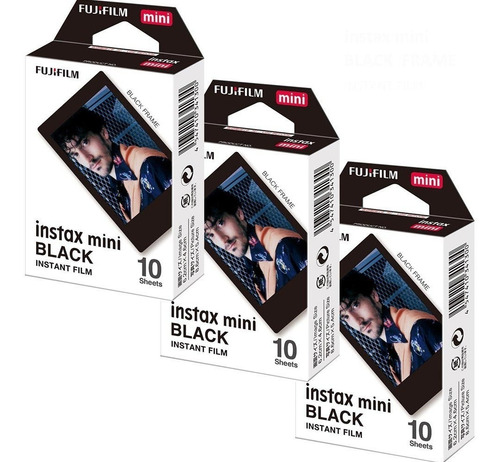 Rollo Fujifilm Instax Mini Black Marco Negro Entrega Prem