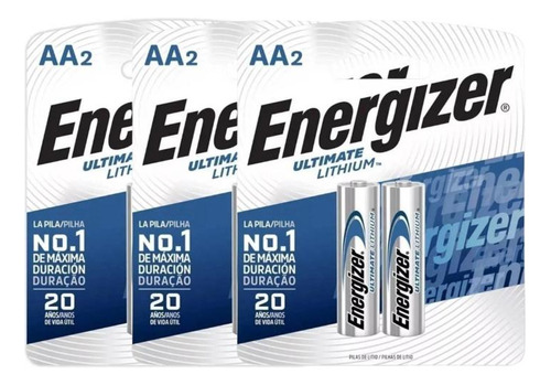 Kit Com 6 Pilhas Energizer Aa