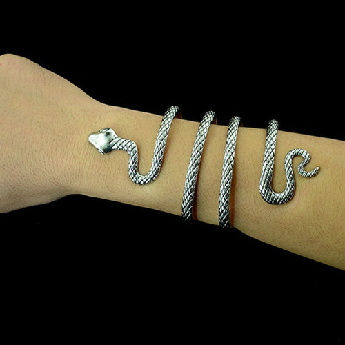 Brazalete Abierto De Forma Serpiente Pulsera For Hombres