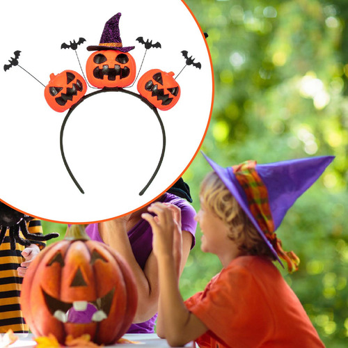Diadema De Halloween De Calabaza Multiusos Para Decoración